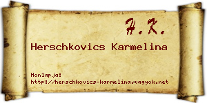 Herschkovics Karmelina névjegykártya